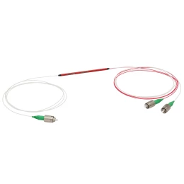 TW805R5A1 - Широкополосный оптический разветвитель, 1x2, рабочий диапазон: 805 ± 75 нм, разделение сигнала: 50:50, разъем: FC/APC, Thorlabs
