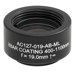 AC127-019-AB-ML - Ахроматический дублет в оправе с резьбой SM05, фокусное расстояние: 19.0 мм, Ø1/2