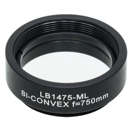 LB1475-ML - N-BK7 двояковыпуклая линза в оправе, Ø1