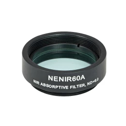 NENIR60A - Абсорбционный нейтральный светофильтр для работы в ближнем ИК диапазоне, Ø25 мм, резьба на оправе: SM1, оптическая плотность: 6.0, Thorlabs
