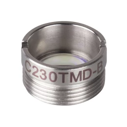 C230TMD-B - Асферическая линза Geltech в оправе, f = 4.51 мм, NA = 0.55, просветляющее покрытие: 600-1050 нм, Thorlabs
