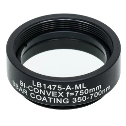LB1475-A-ML - N-BK7 двояковыпуклая линза в оправе, Ø1