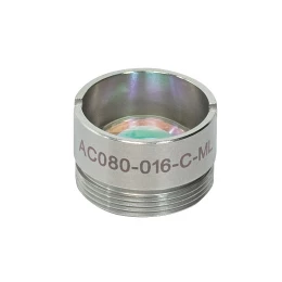 AC080-016-C-ML - Ахроматический дублет, f=16 мм, Ø8 мм, резьба на оправе: M12x0.5, просветляющее покрытие: 1050-1620 нм, Thorlabs
