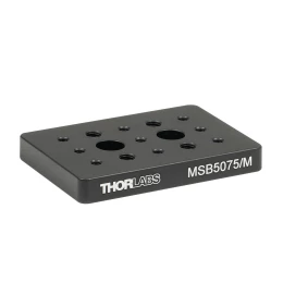 MSB5075/M - Компактная алюминиевая оптическая плита, 50 мм x 75 мм x 9.5 мм, высокая плотность резьбовых отверстий: M4 и M6, Thorlabs
