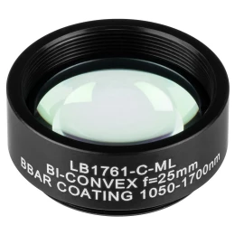 LB1761-C-ML - N-BK7 двояковыпуклая линза в оправе, Ø1