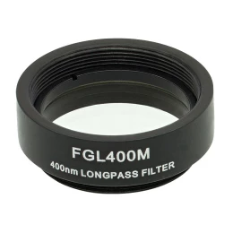 FGL400M - Длинноволновый цветной светофильтр в оправе, Ø25 мм, резьба SM1, длина волны среза: 400 нм, Thorlabs
