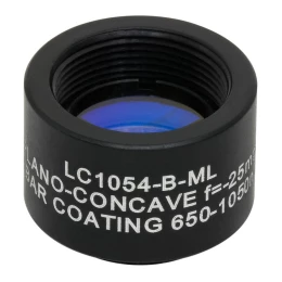 LC1054-B-ML - N-BK7 плоско-вогнутая линза в оправе, Ø1/2