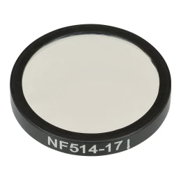 NF514-17 - Заграждающий светофильтр,Ø25 мм, центральная длина волны 514 нм, ширина полосы заграждения 17 нм, Thorlabs
