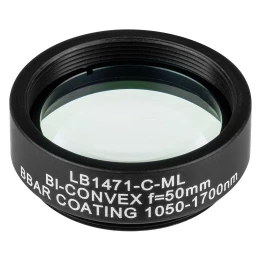 LB1471-C-ML - N-BK7 двояковыпуклая линза в оправе, Ø1