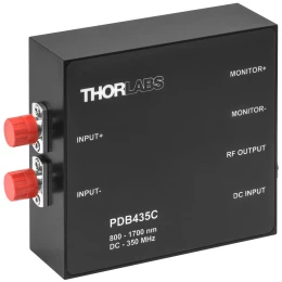 PDB435C - Балансный фотодетектор с трансимпедансным усилителем и постоянным коэффициентом усиления, диапазон рабочих частот до 350 МГц, InGaAs фотодиоды, Thorlabs
