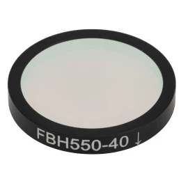 FBH550-40 - Полосовой фильтр, Ø25 мм, центральная длина волны: 550 нм, ширина полосы пропускания: 40 нм, Thorlabs
