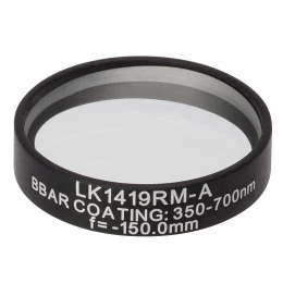 LK1419RM-A - N-BK7 плоско-вогнутая цилиндрическая круглая линза в оправе, фокусное расстояние: -150 мм, Ø1