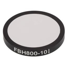 FBH800-10 - Полосовой фильтр, Ø25 мм, центральная длина волны 800 нм, ширина полосы пропускания 10 нм, Thorlabs
