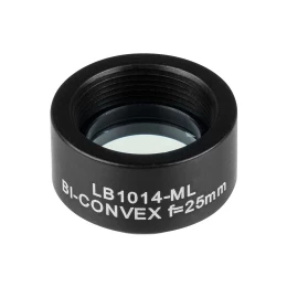 LB1014-ML - N-BK7 двояковыпуклая линза в оправе, Ø1/2