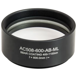 AC508-600-AB-ML - Ахроматический дублет в оправе с резьбой SM2, фокусное расстояние: 600.0 мм, Ø2