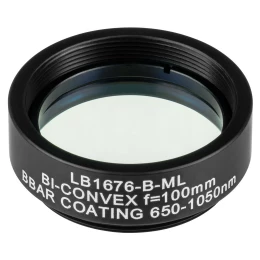 LB1676-B-ML - N-BK7 двояковыпуклая линза в оправе, Ø1