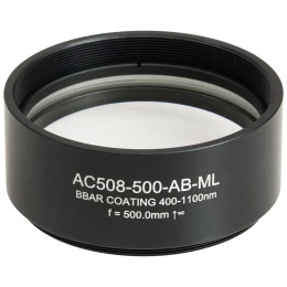 AC508-500-AB-ML - Ахроматический дублет в оправе с резьбой SM2, фокусное расстояние: 500.0 мм, Ø2