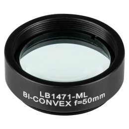 LB1471-ML - N-BK7 двояковыпуклая линза в оправе, Ø1