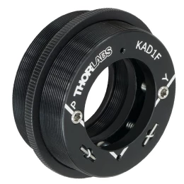 KAD1F - Кинематический адаптер с резьбой SM1.5, для оптики: Ø1”, регулировка угла наклона элемента в вертикальной и горизонтальной плоскостях, Thorlabs
