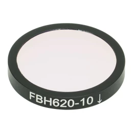FBH620-10 - Полосовой фильтр, Ø25 мм, центральная длина волны 620 нм, ширина полосы пропускания 10 нм, Thorlabs
