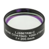 LJ4667RM-C - Плоско-выпуклая цилиндрическая круглая линза из кварцевого стекла, фокусное расстояние: 200 мм, Ø1", просветляющее покрытие: 1050-1700 нм, Thorlabs