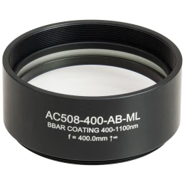 AC508-400-AB-ML - Ахроматический дублет в оправе с резьбой SM2, фокусное расстояние: 400.0 мм, Ø2