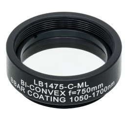LB1475-C-ML - N-BK7 двояковыпуклая линза в оправе, Ø1