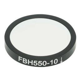 FBH550-10 - Полосовой фильтр, Ø25 мм, центральная длина волны 550 нм, ширина полосы пропускания 10 нм, Thorlabs
