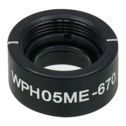WPH05ME-670 - Полуволновая пластинка нулевого порядка из ЖК полимера в оправе, Ø1/2