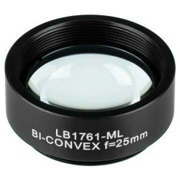 LB1761-ML - N-BK7 двояковыпуклая линза в оправе, Ø1