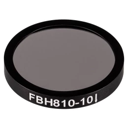 FBH810-10 - Полосовой фильтр, Ø25 мм, центральная длина волны 810 нм, ширина полосы пропускания 10 нм, Thorlabs
