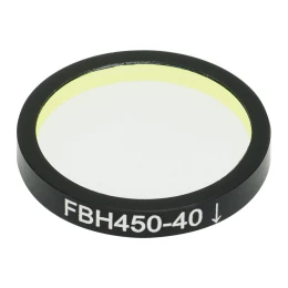 FBH450-40 - Полосовой фильтр, Ø25 мм, центральная длина волны 450 нм, ширина полосы пропускания 40 нм, Thorlabs

